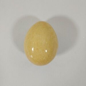 Pastel Orange MARBLE GRANITE ALABASTER DECORATIVE EASTER EGG 2.75" x 1-3/4"